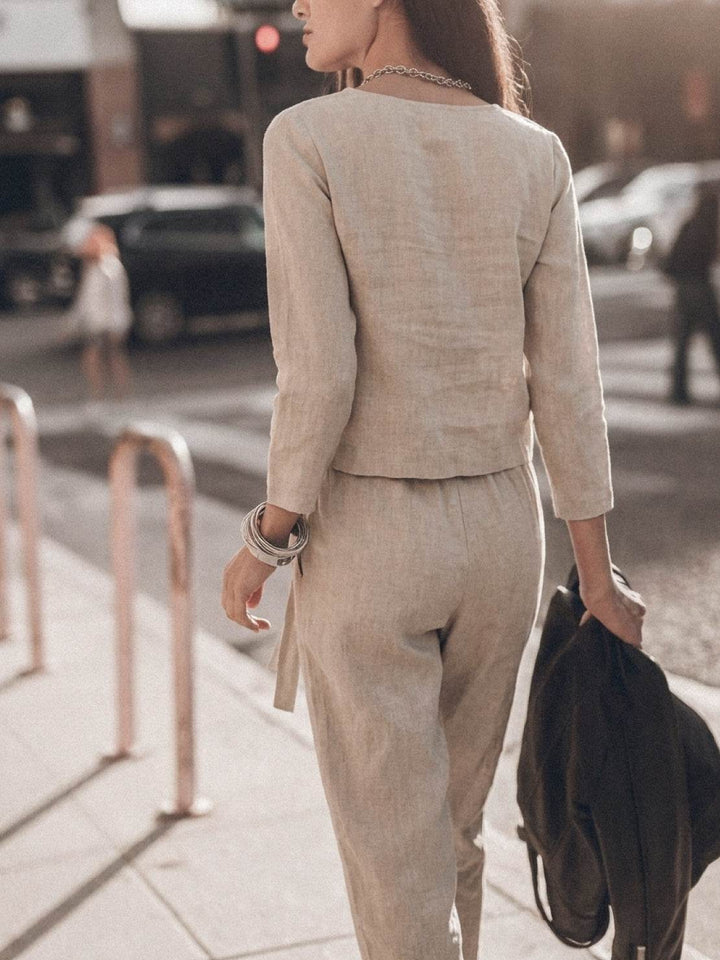 Cotton-Linen Monochrome Capsule beige image 4 