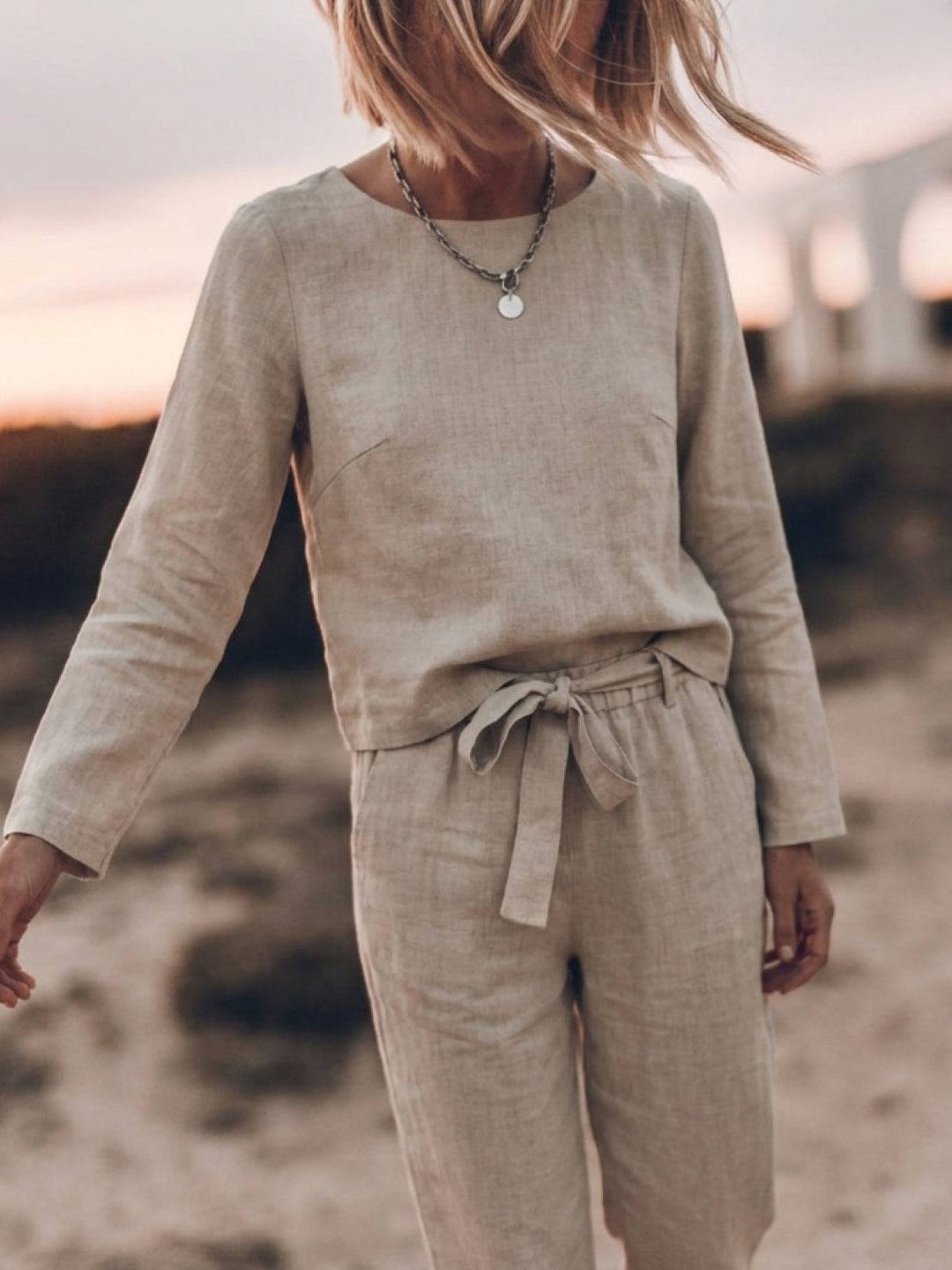Cotton-Linen Monochrome Capsule beige image 7 
