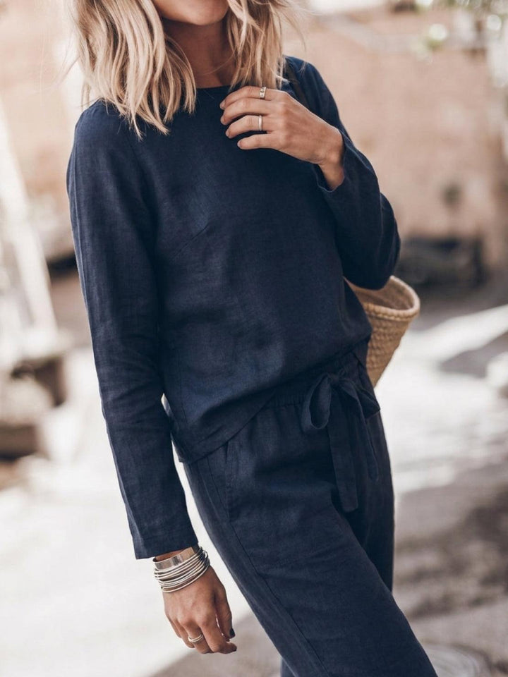 Cotton-Linen Monochrome Capsule navy blue image 5 
