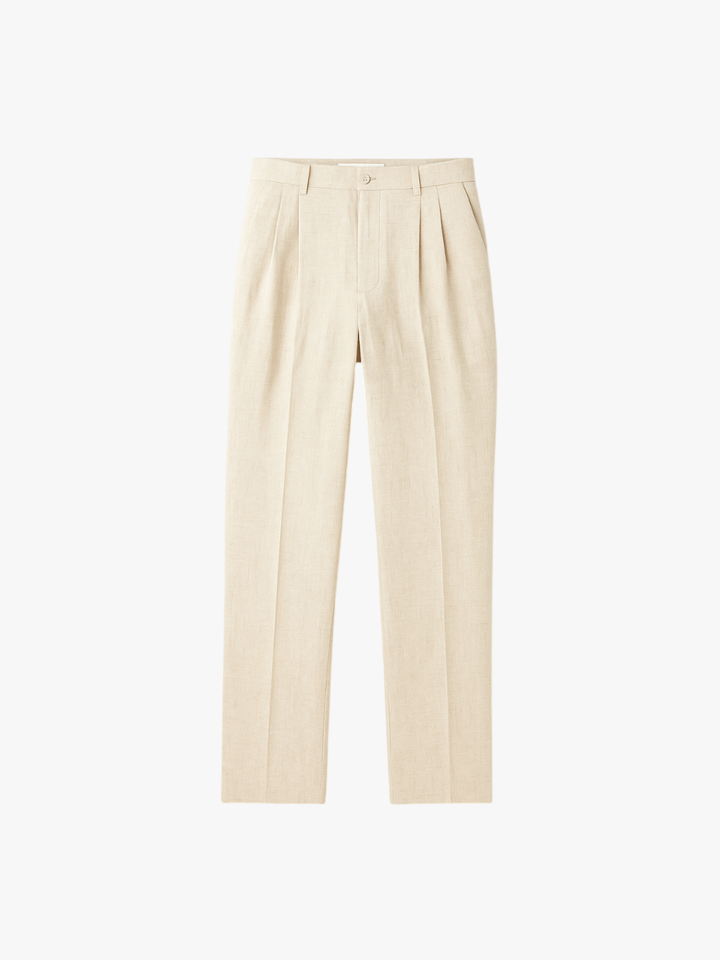 Old Money Premium Linen High Waist Trousers