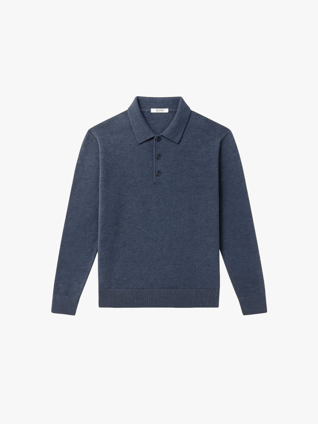 Old Money Solid Color Woolen Button Polo Sweater