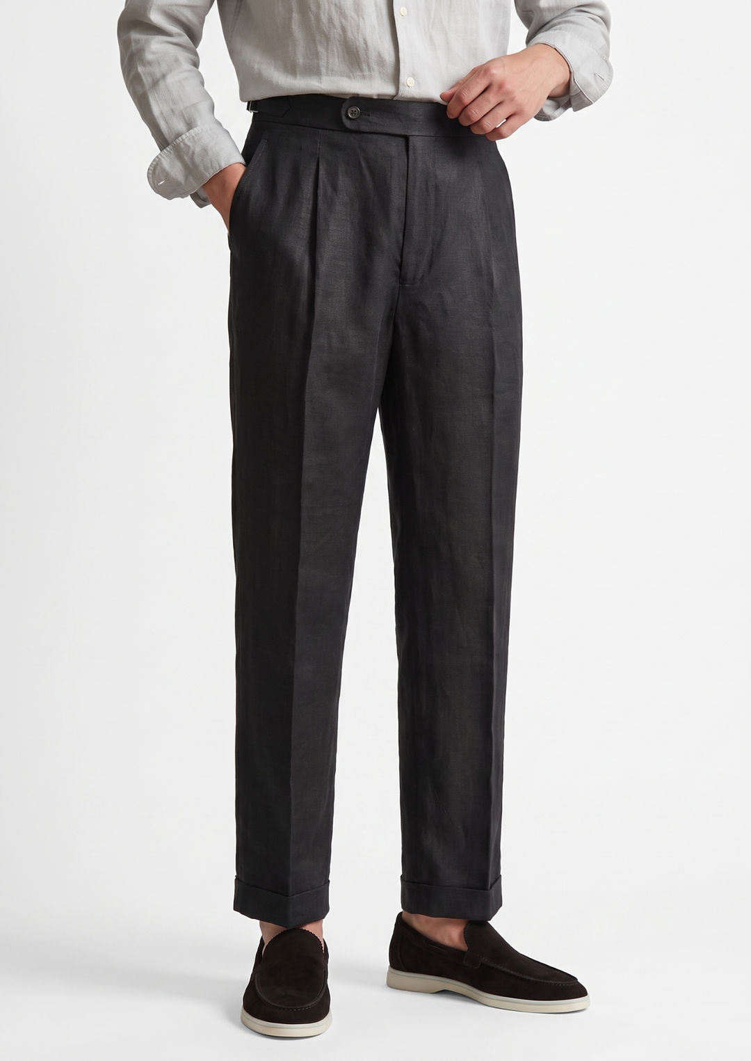 Tuscany Pleated Coastal Trousers black image 4 #color_black