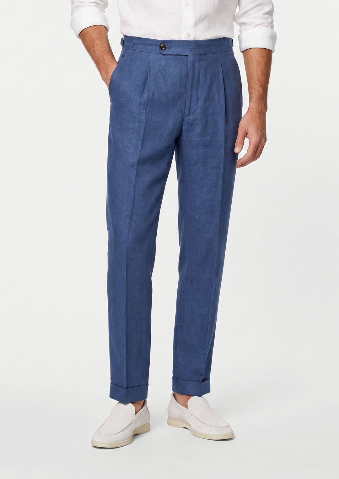 Tuscany Pleated Coastal Trousers blue image 1 #color_blue