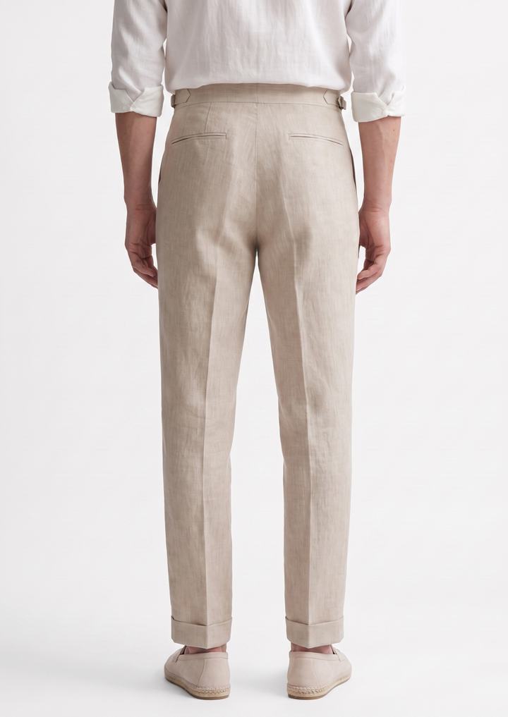Tuscany Pleated Coastal Trousers ivory image 4 #color_ivory