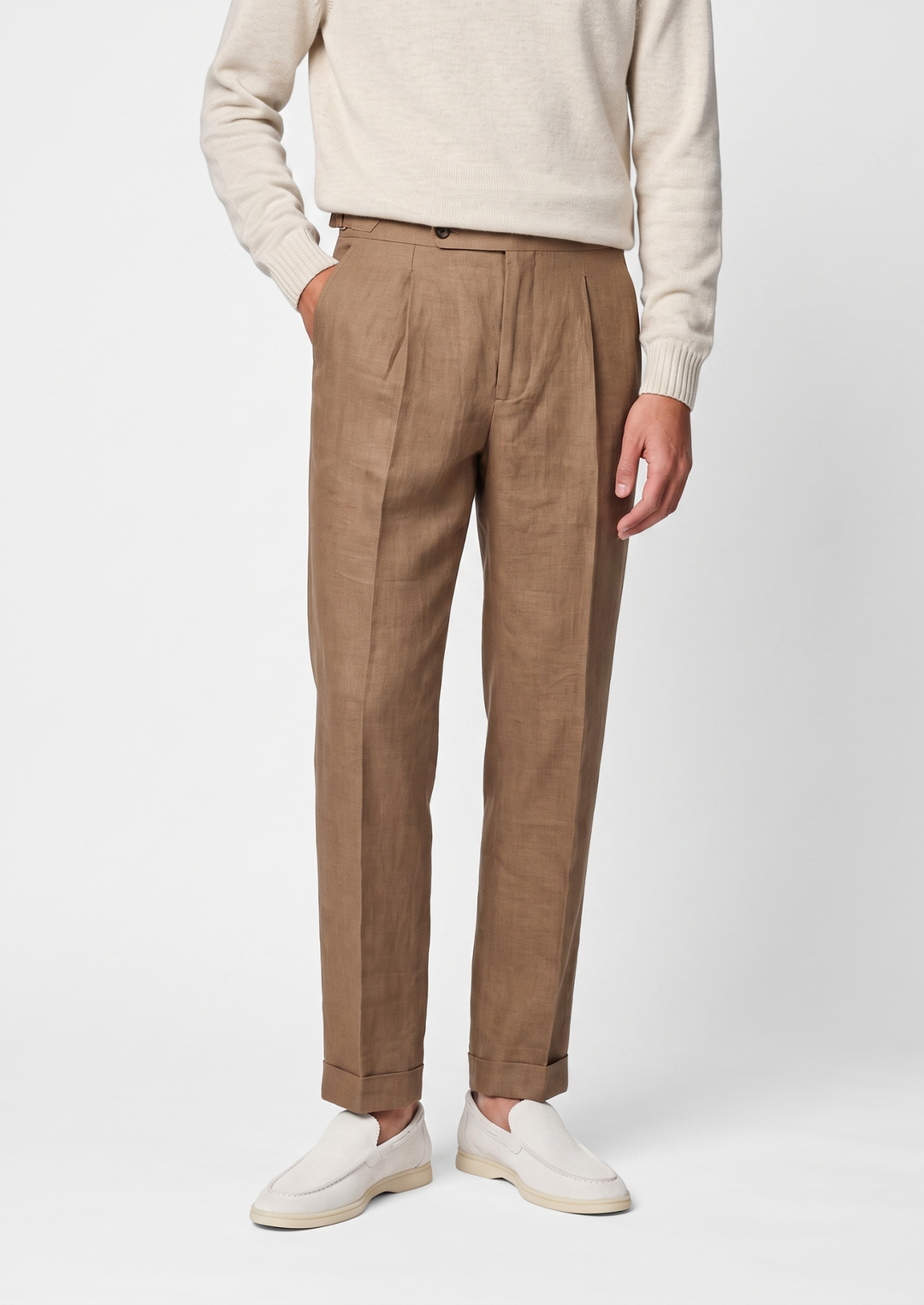 Tuscany Pleated Coastal Trousers caramel image 1 #color_caramel