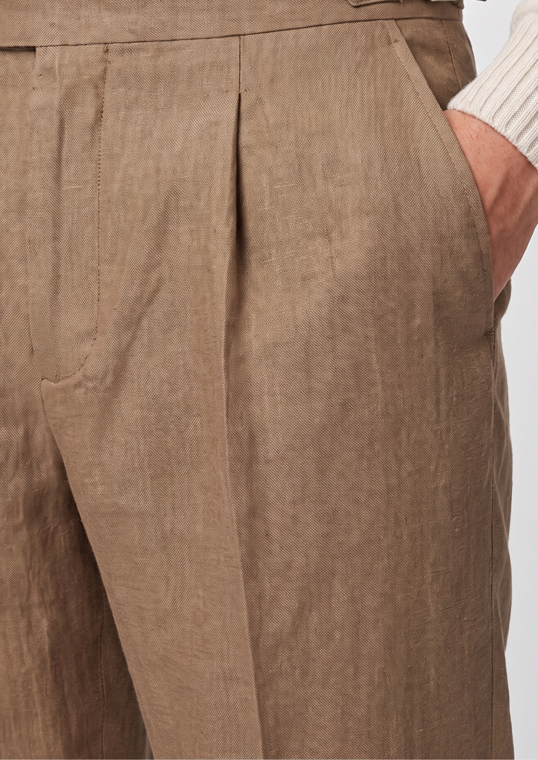 Tuscany Pleated Coastal Trousers caramel image 4 #color_caramel