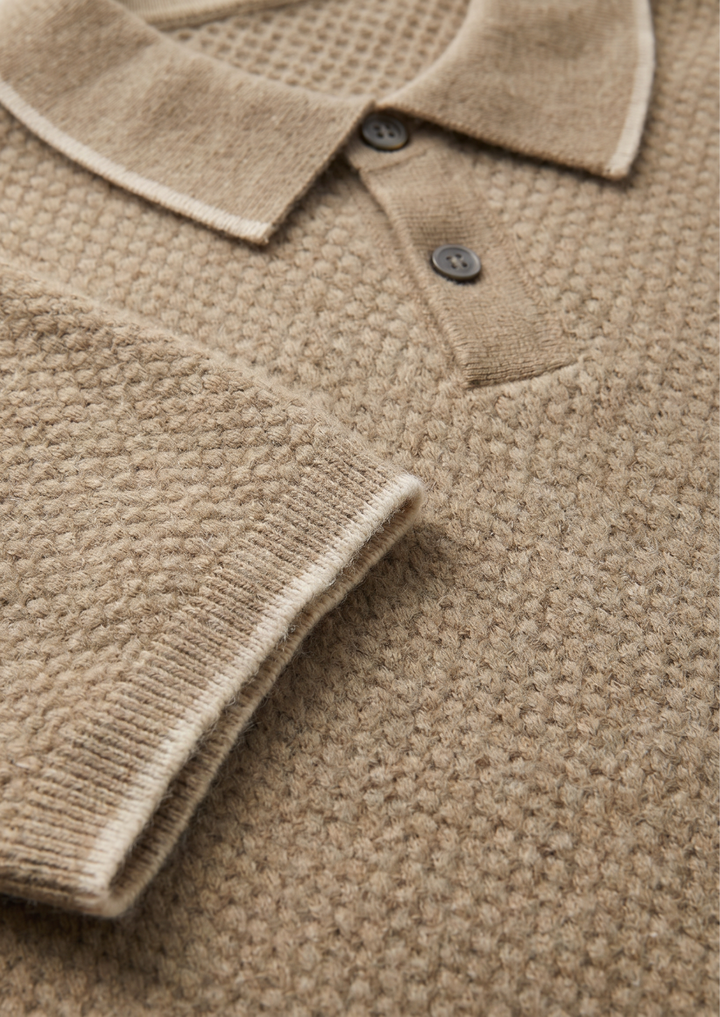 The Cashmere Two-Tone Polo beige image 2 #color_beige