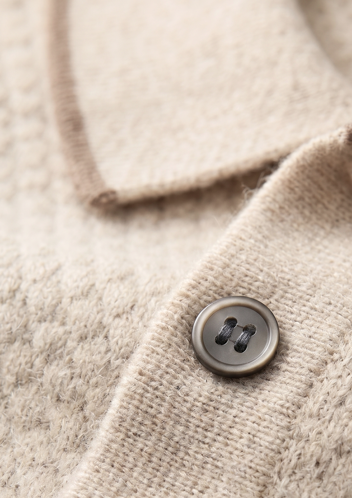The Cashmere Two-Tone Polo ivory image 4 #color_ivory