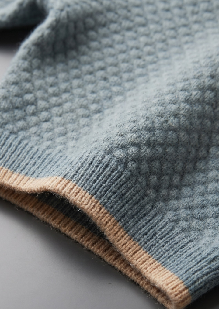 The Cashmere Two-Tone Polo sea blue image 4 #color_sea-blue
