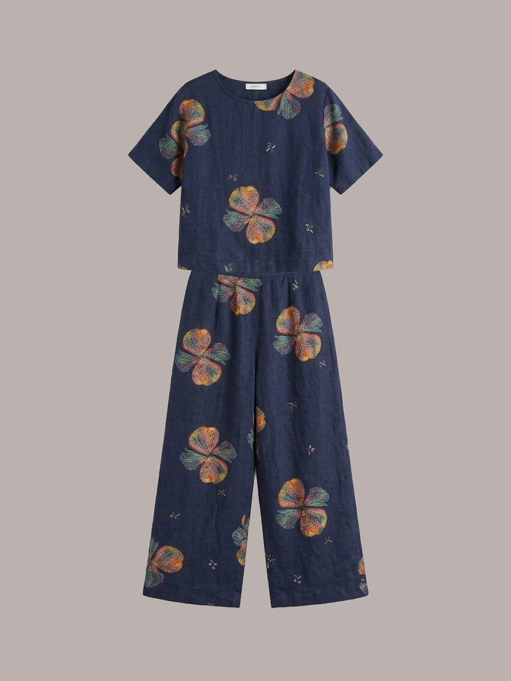 The Meadow Loose Fit Co-ord Set navy flowers image 2 #color_navy-flowers