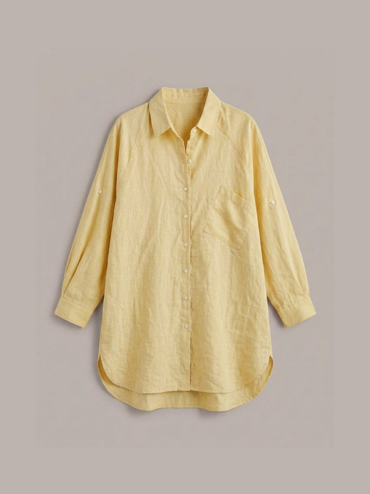Signature Relaxed Button-Up Shirt yellow image 2 