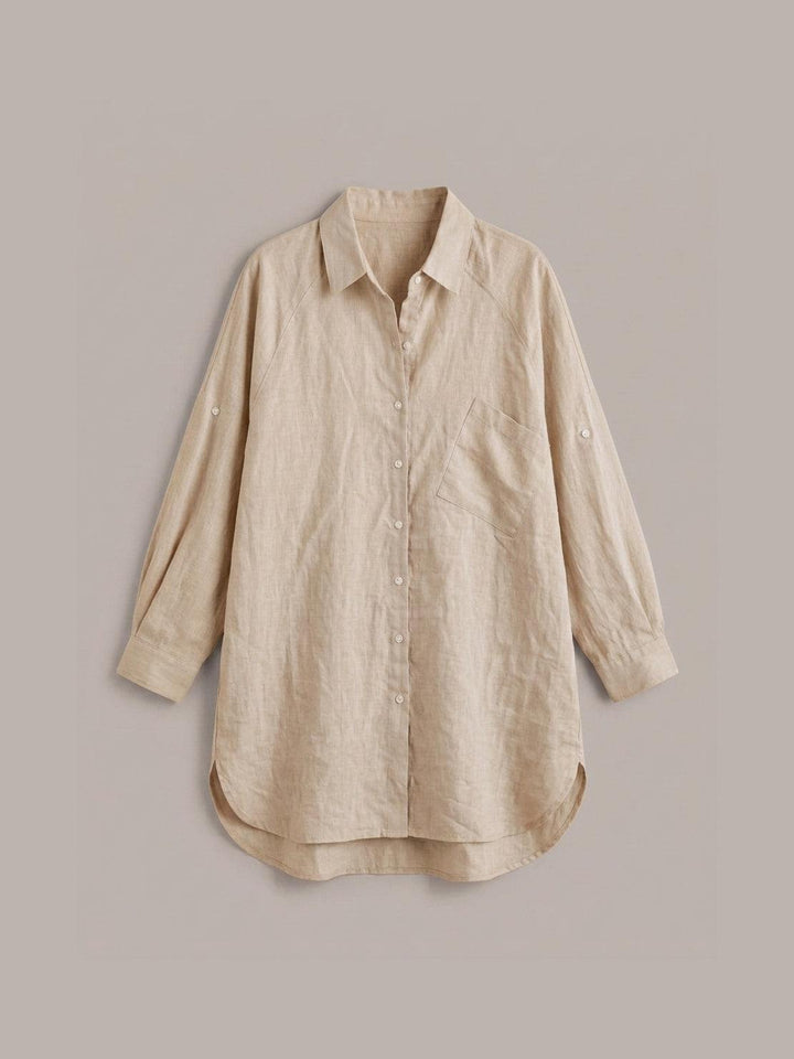 Signature Relaxed Button-Up Shirt khaki image 2 