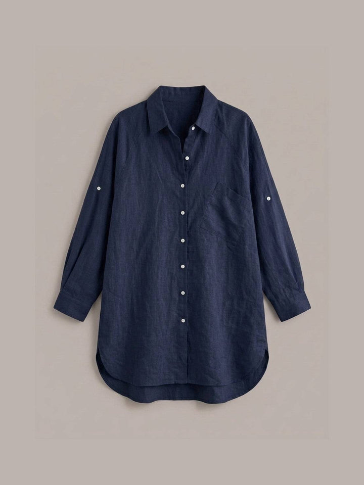 Signature Relaxed Button-Up Shirt navy blue image 2 