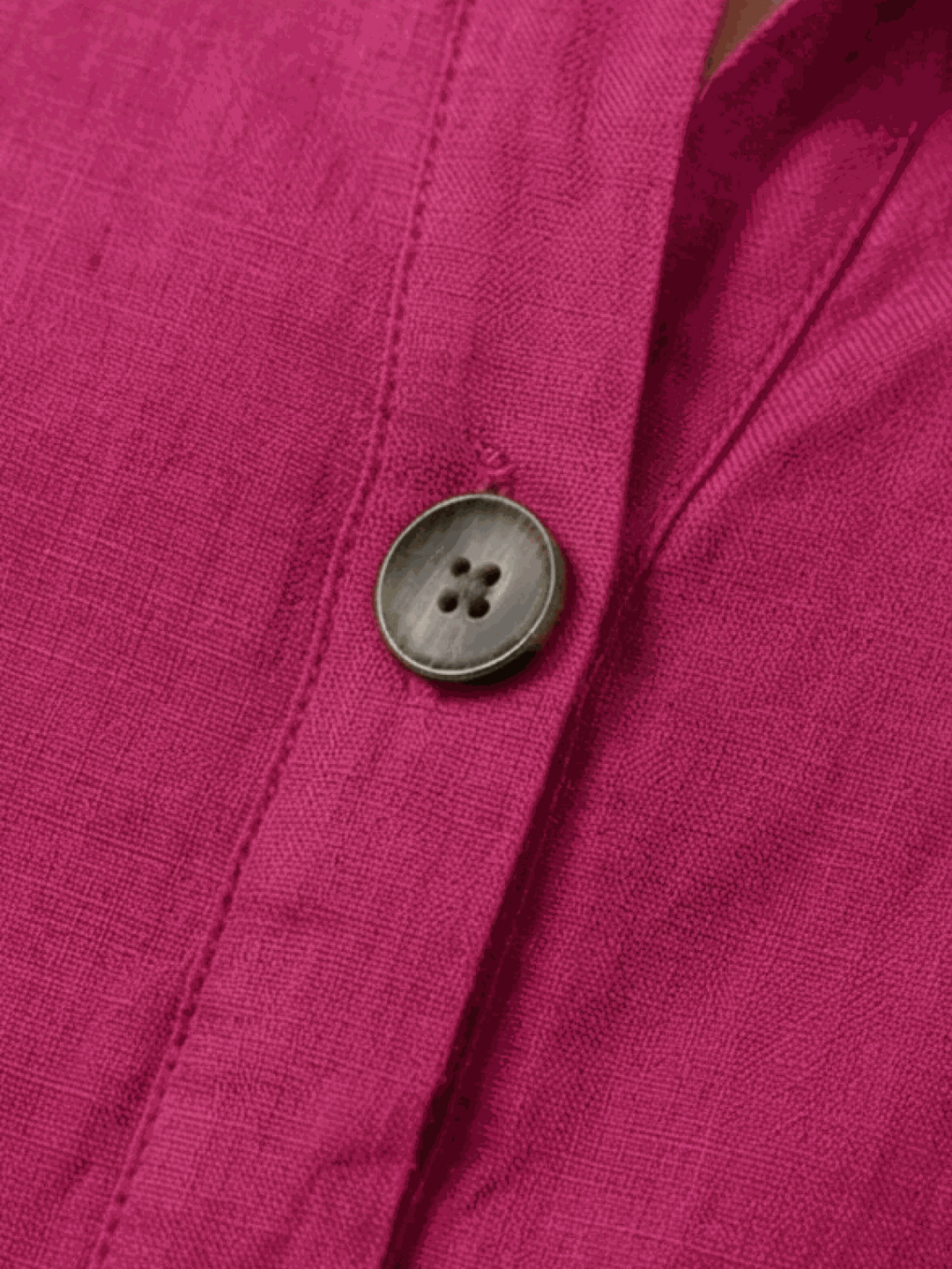 Pure Linen Age-Defying Button Detail Shirt raspberry ruby image 5 