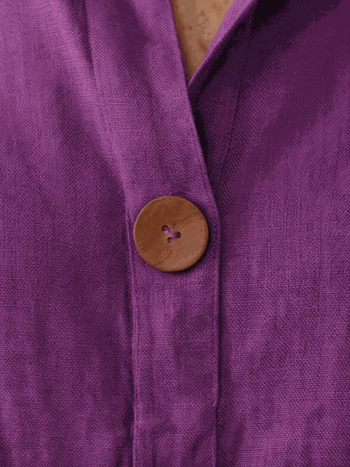 Pure Linen Age-Defying Button Detail Shirt purple image 5 