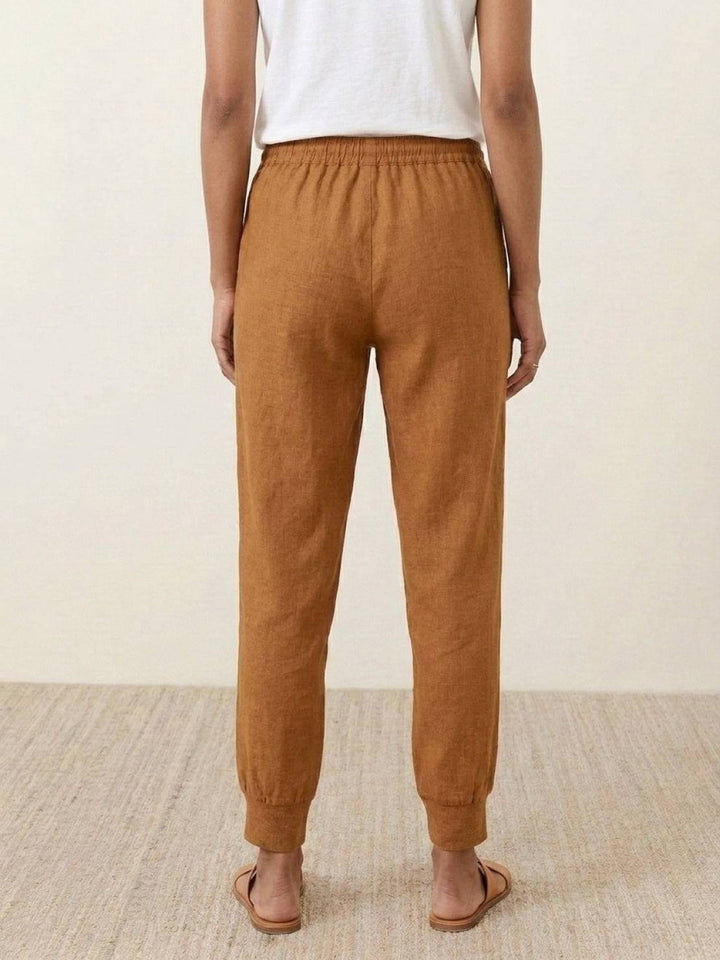 Relaxed Chic Elastic Ankles Pants rusty orange image 3 