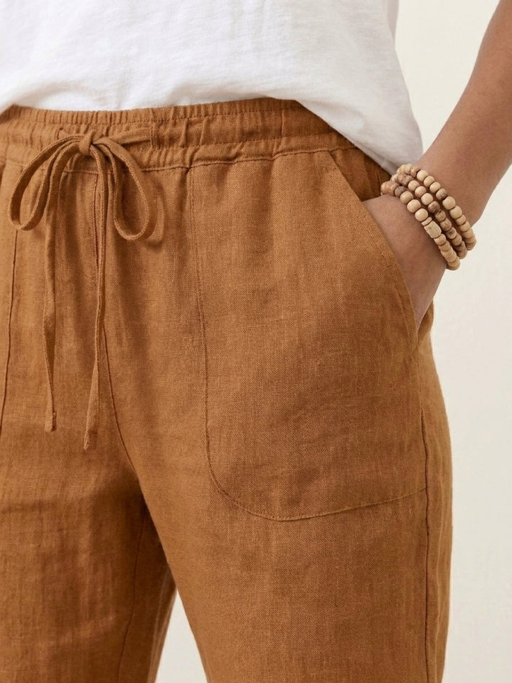 Relaxed Chic Elastic Ankles Pants rusty orange image 5 