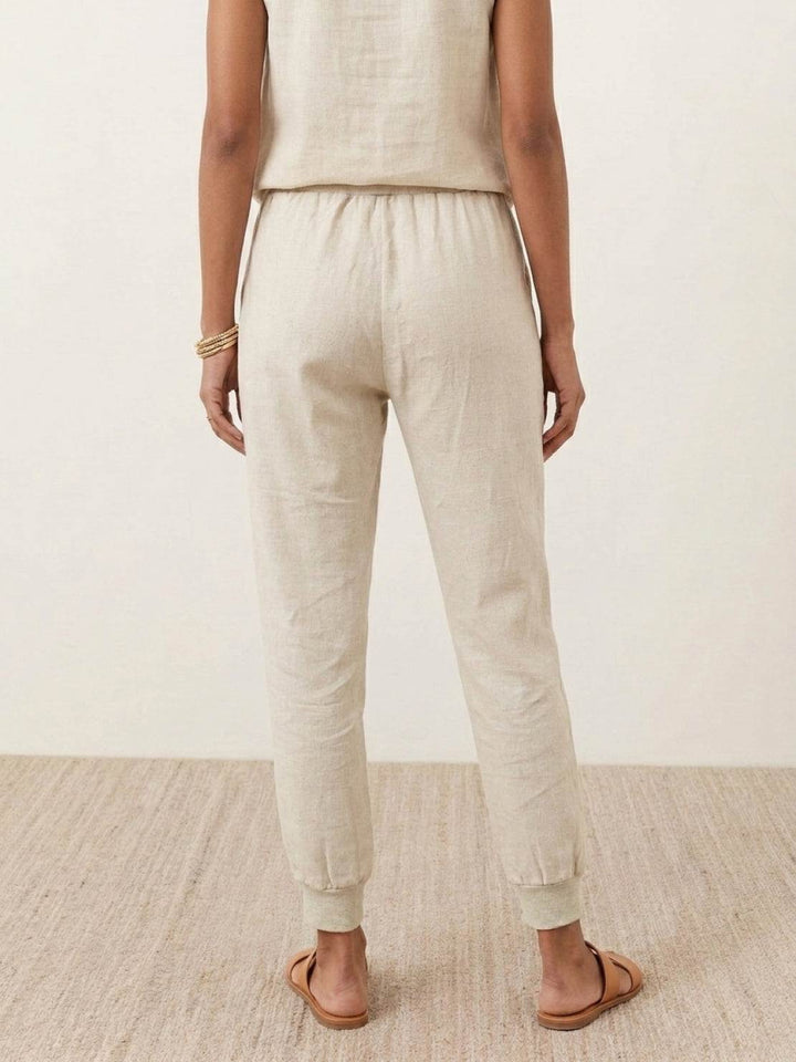 Relaxed Chic Elastic Ankles Pants beige image 3 