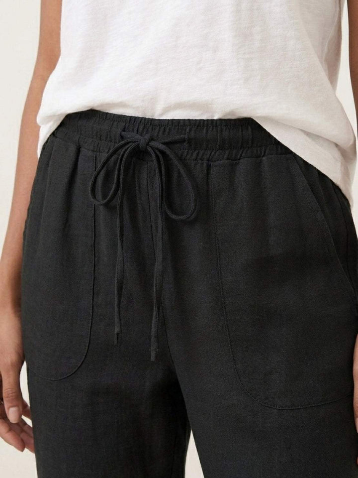 Relaxed Chic Elastic Ankles Pants black image 5 