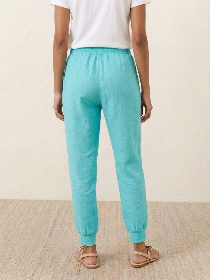 Relaxed Chic Elastic Ankles Pants turquoise image 3 