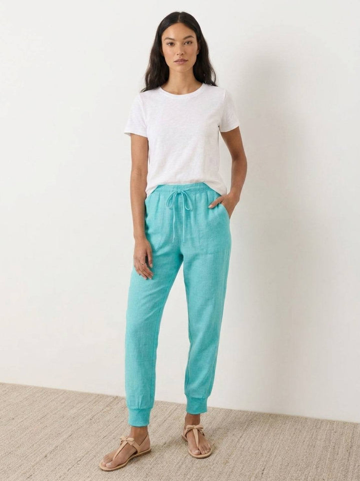 Relaxed Chic Elastic Ankles Pants turquoise image 4 