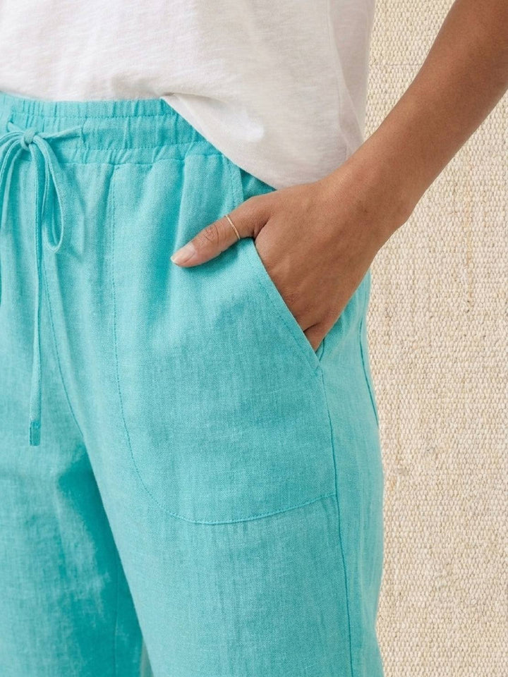 Relaxed Chic Elastic Ankles Pants turquoise image 5 