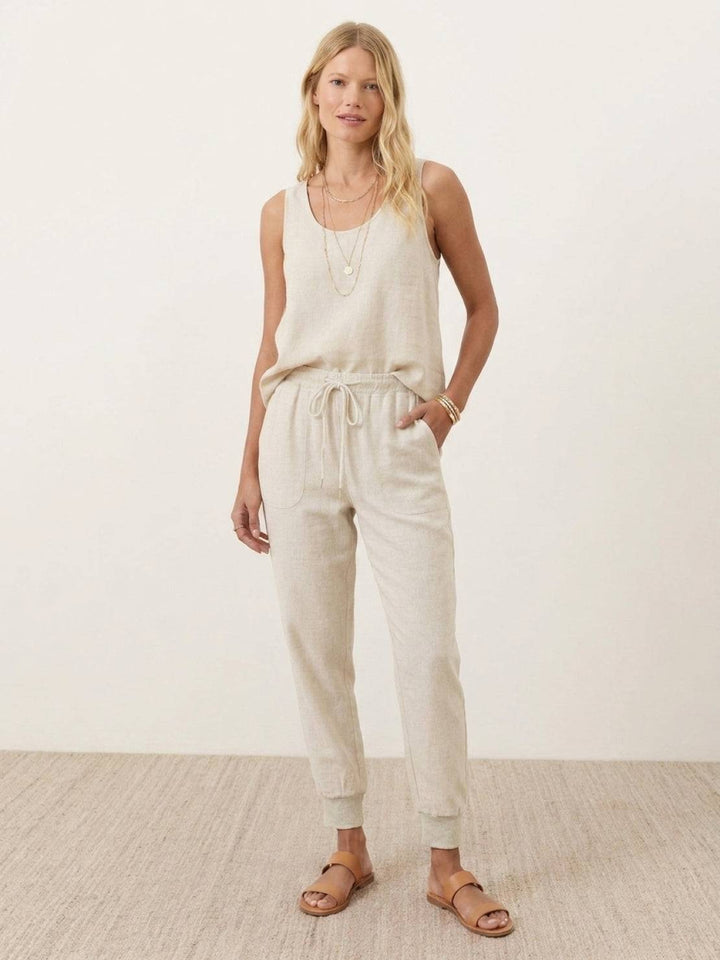 Relaxed Chic Elastic Ankles Pants beige image 4 