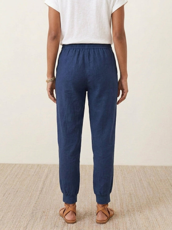 Relaxed Chic Elastic Ankles Pants navy blue image 3 