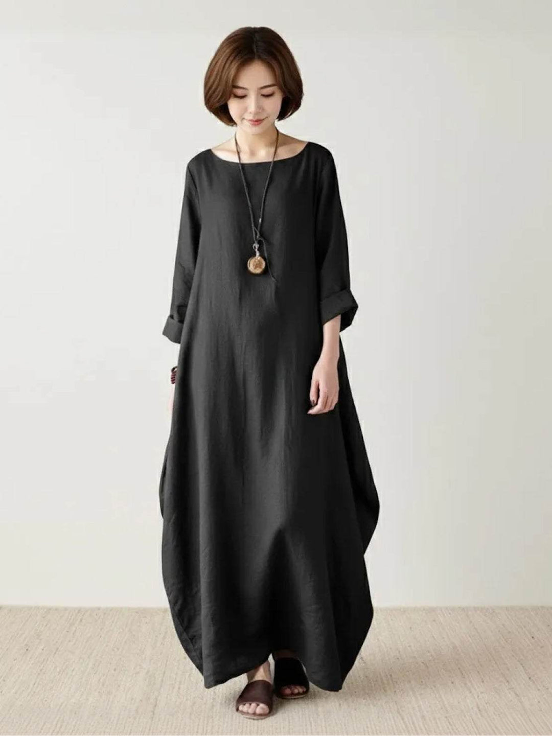 Bohemian Maxi Dress black image 1 