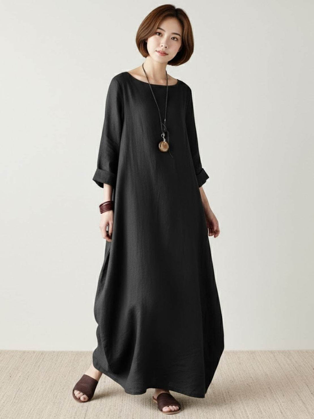 Bohemian Maxi Dress black image 4 