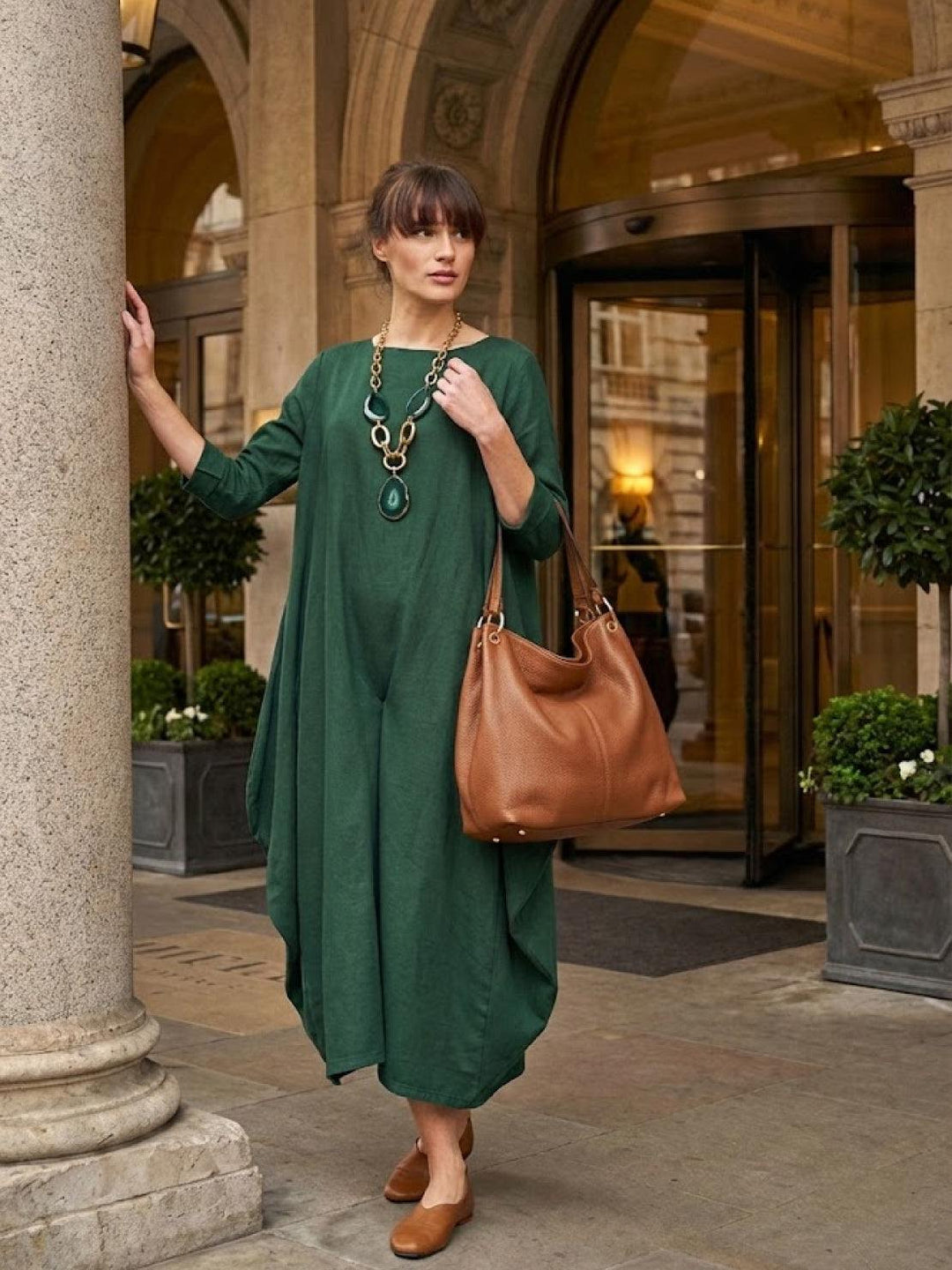 Bohemian Maxi Dress dark green image 2 