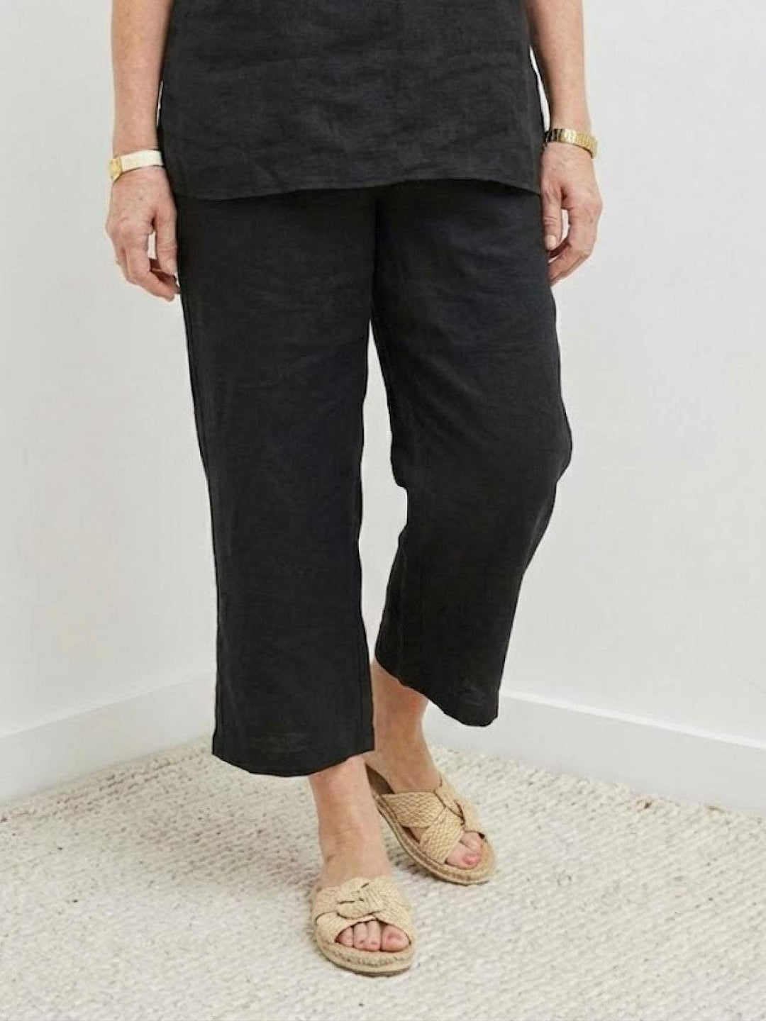Breezy Cotton Blend Two-Piece Set black image 5 