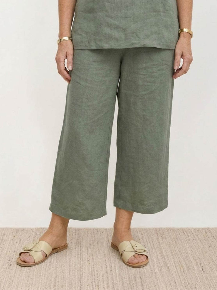 Breezy Cotton Blend Two-Piece Set sage green image 5 