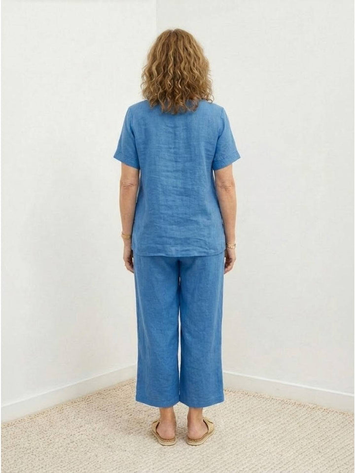 Breezy Cotton Blend Two-Piece Set royal blue image 6 