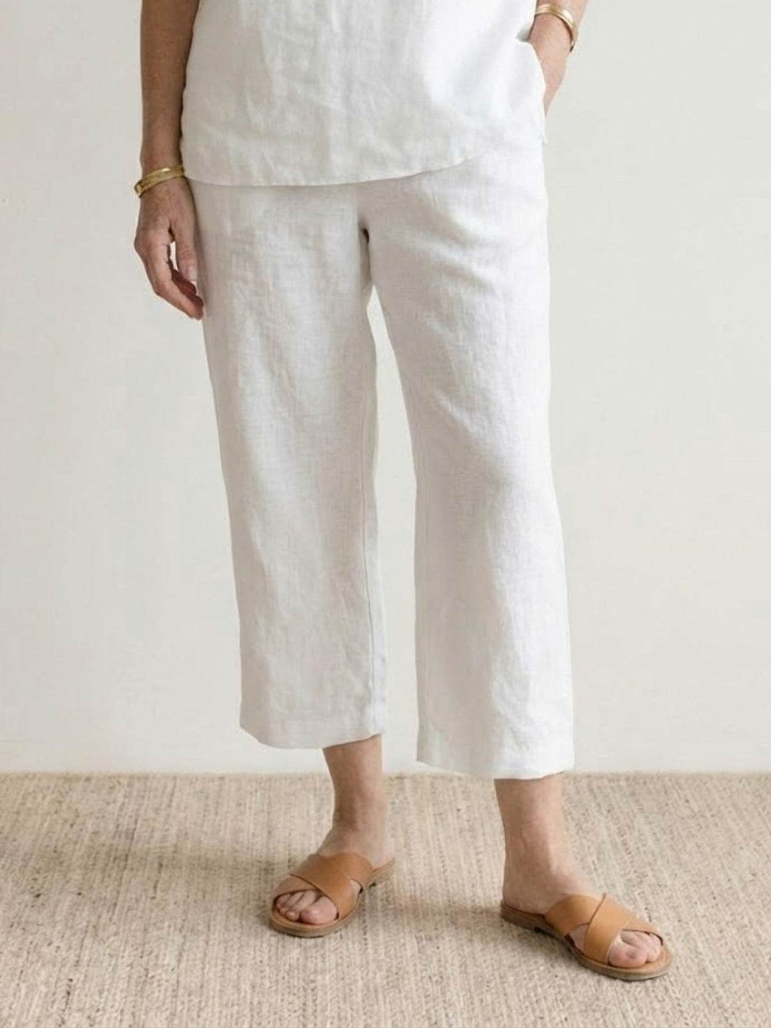 Breezy Cotton Blend Two-Piece Set white image 5 