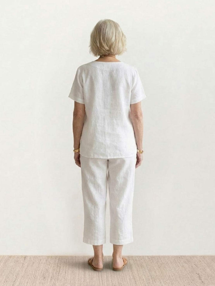 Breezy Cotton Blend Two-Piece Set white image 6 