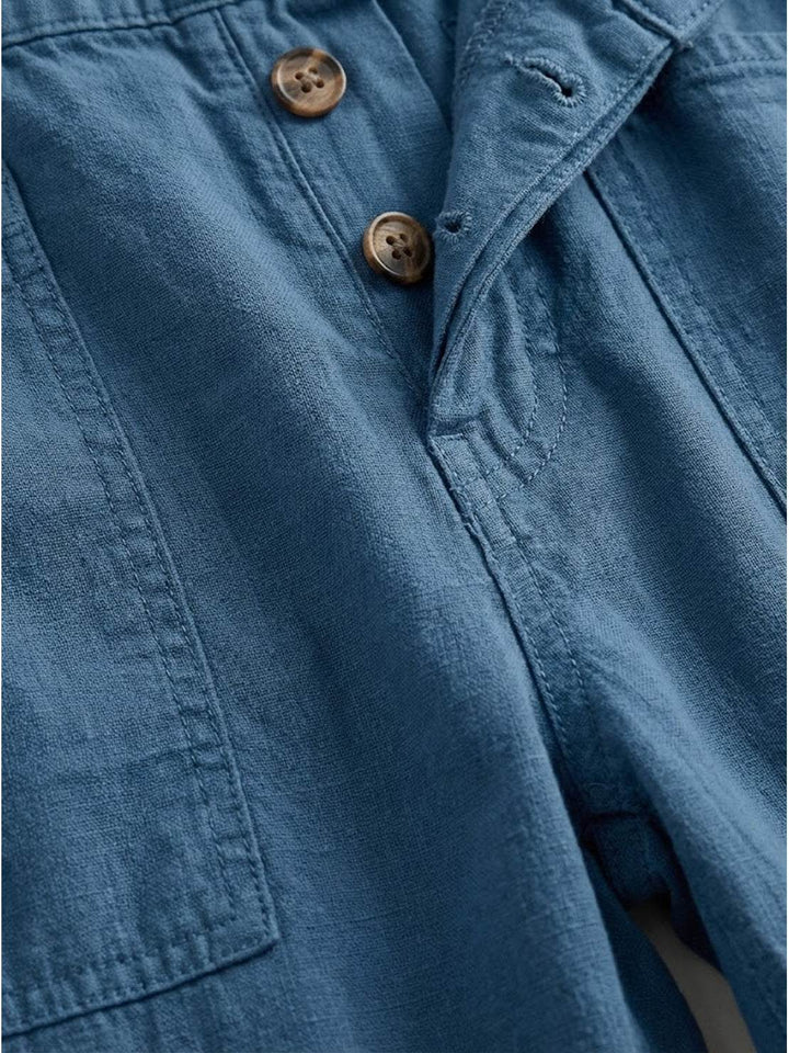 Casual Button-Down Utility-Chic Trousers with Pockets blue image 5 