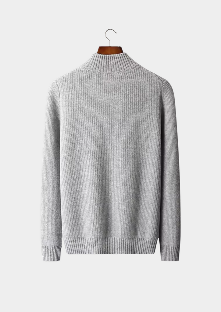 Pure Merino Ribbed Cardigan light gray image 2 #color_light-gray