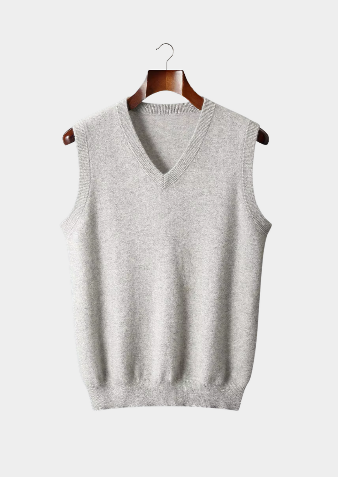 Pure Merino V-Neck Vest light grey image 1 #color_light-grey