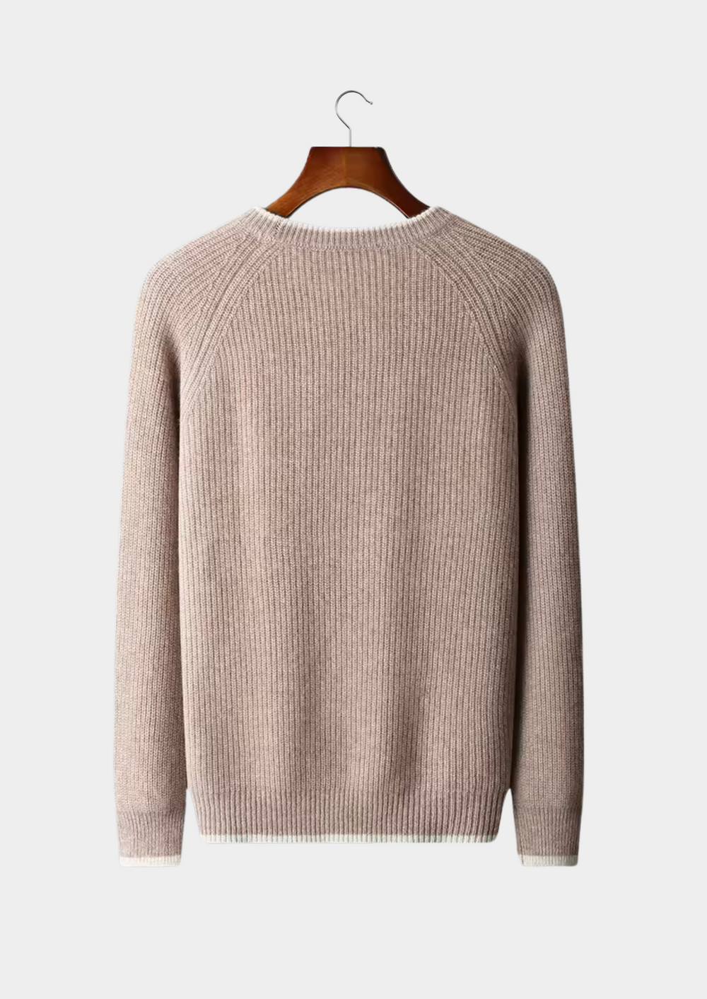 Pure Merino Two-Tone Crewneck beige image 2 #color_beige
