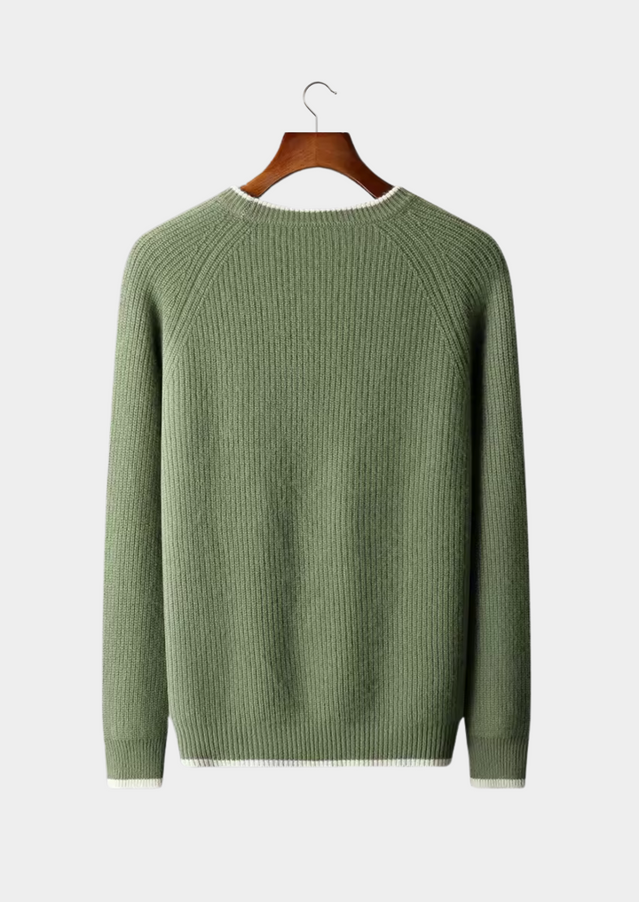 Pure Merino Two-Tone Crewneck baby blue image 7 #color_baby-blue