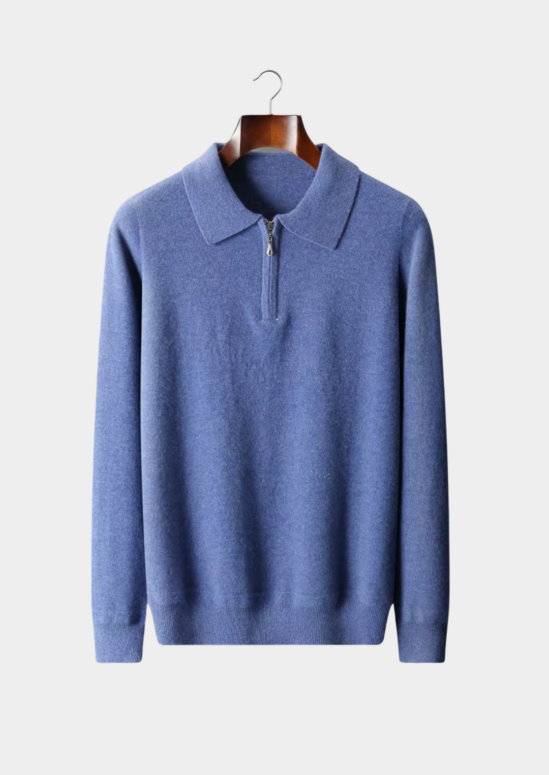 Pure Merino Half-Zip Polo grey image 4 #color_grey