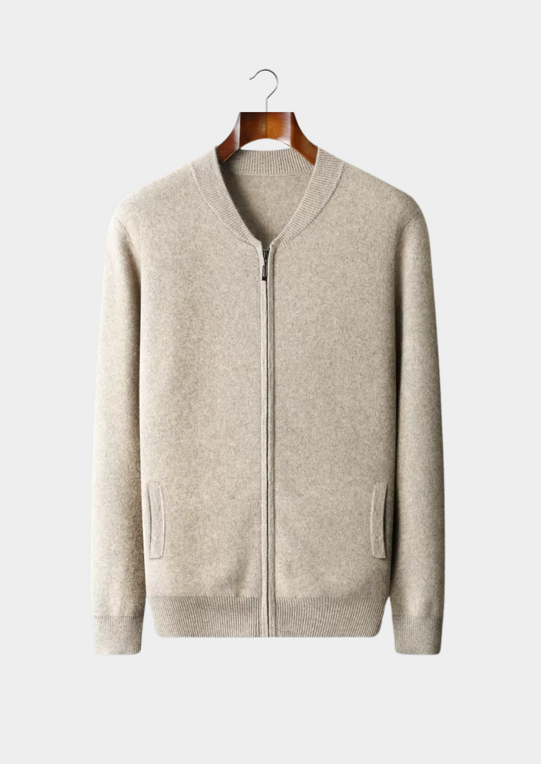 Pure Merino V-Neck Cardigan sand image 1 #color_sand