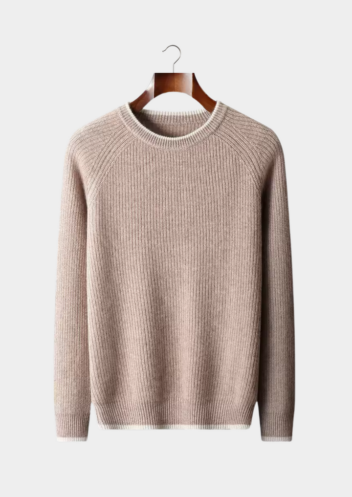 Pure Merino Two-Tone Crewneck beige image 1 #color_beige