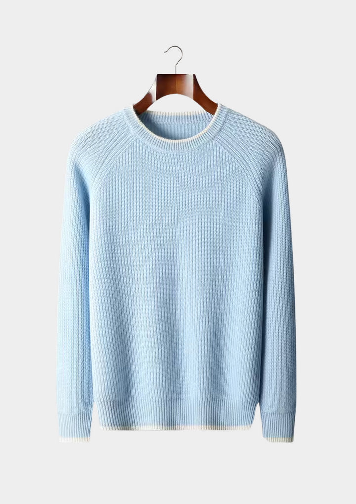 Pure Merino Two-Tone Crewneck beige image 4 #color_beige