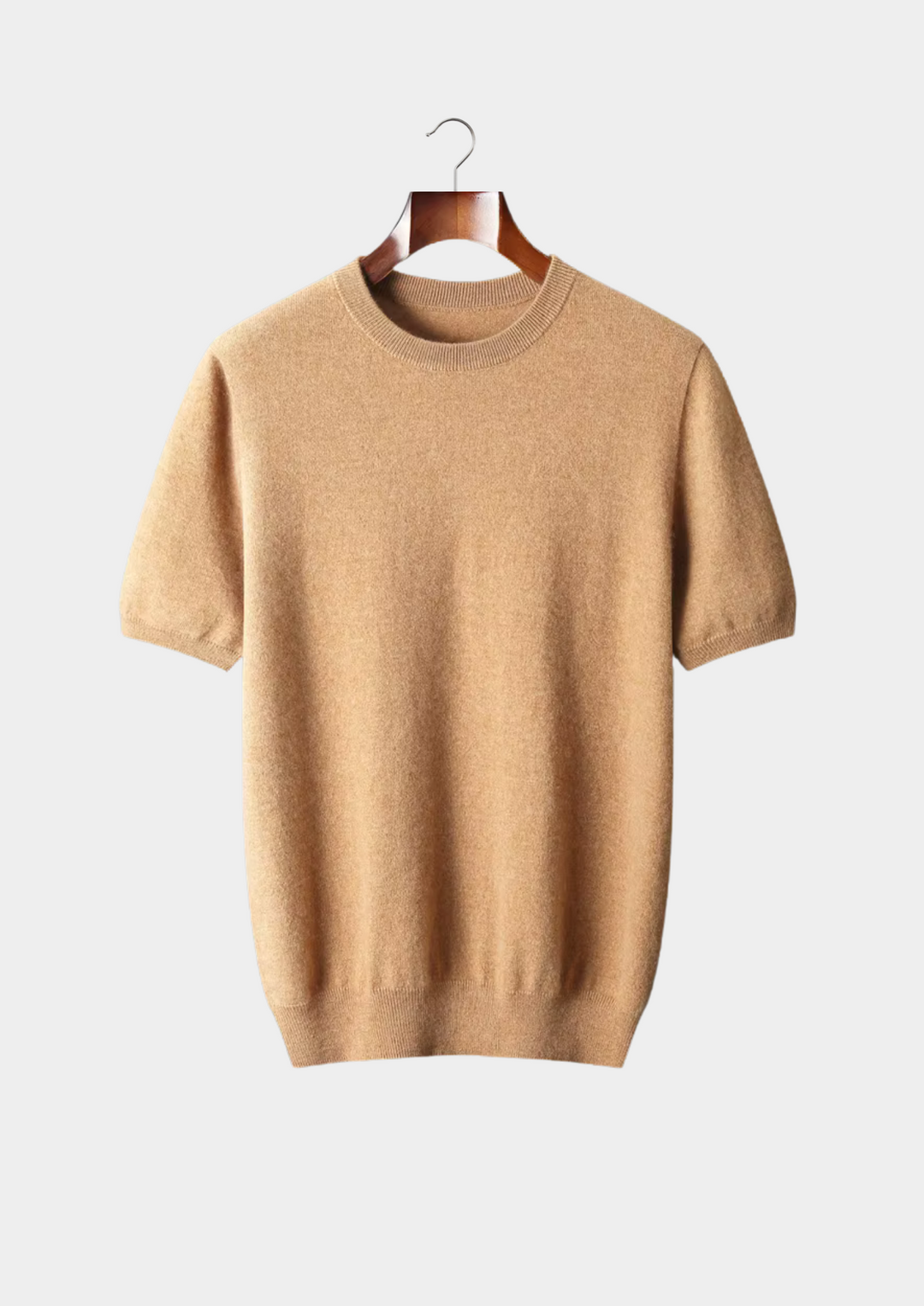 Cashmere Crewneck T-Shirt honey mustard image 1 #color_honey-mustard