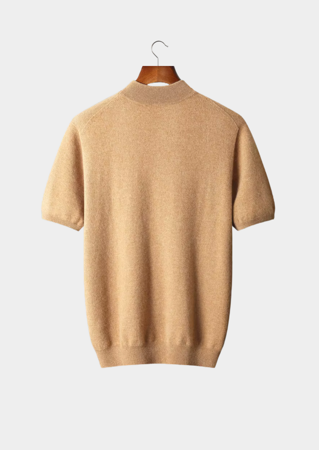 Cashmere Mock Neck T-Shirt honey mustard image 2 #color_honey-mustard