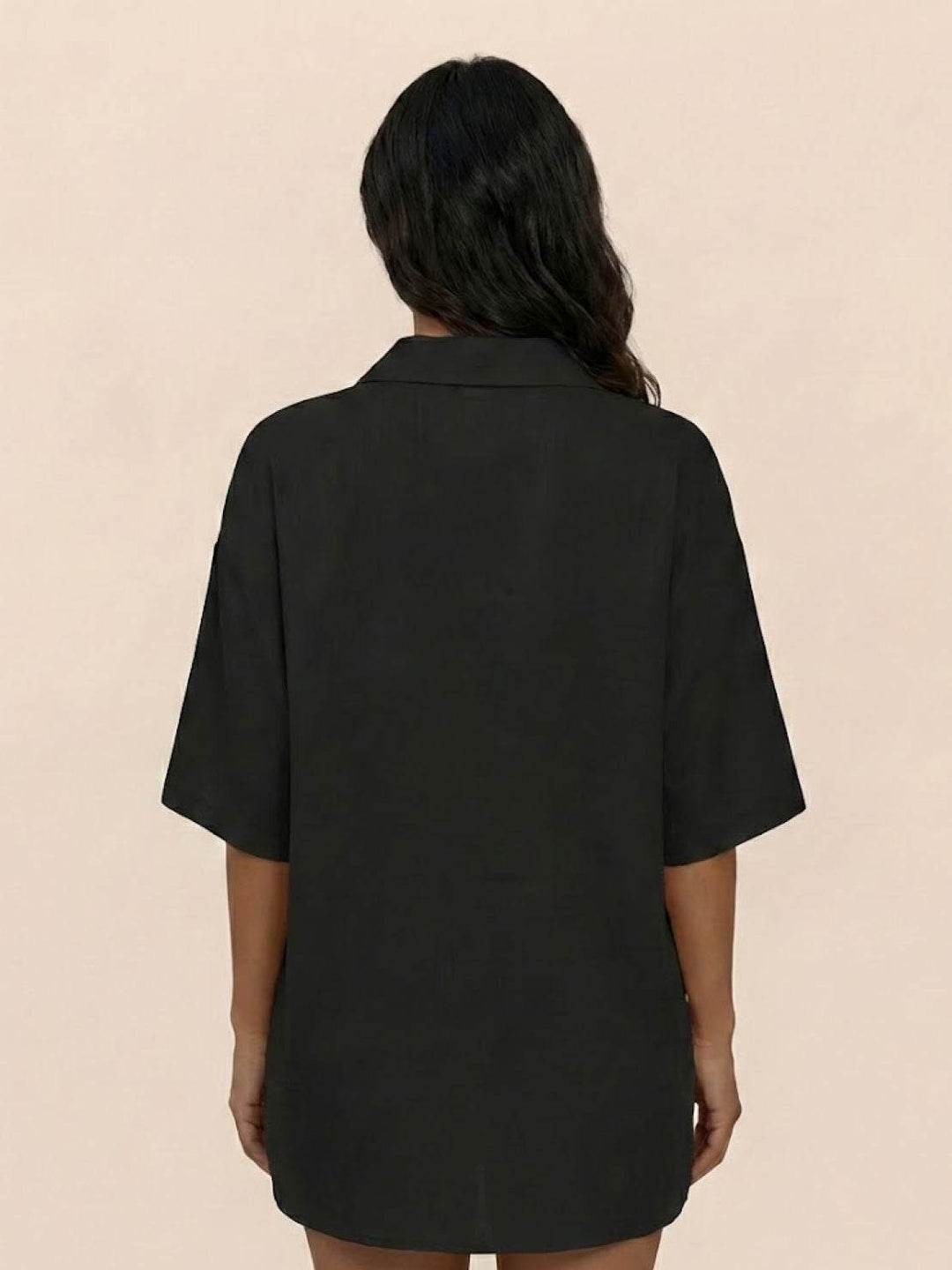 Coastal Linen Cotton Two Piece Set black image 4 