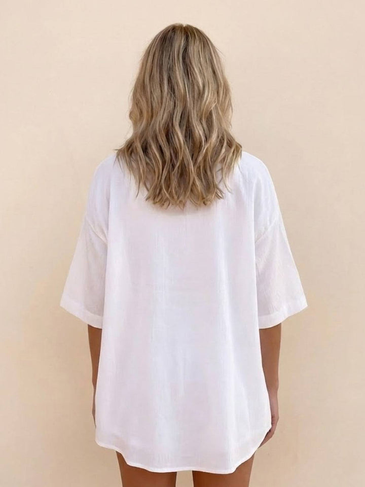 Coastal Linen Cotton Two Piece Set white image 4 
