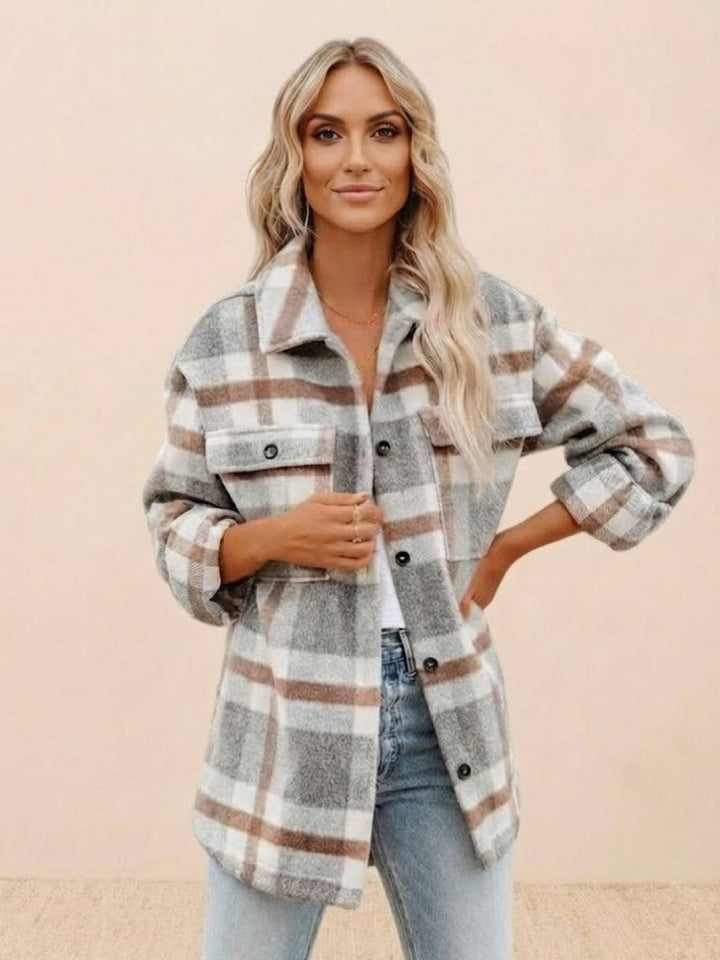 Comfy Flannel Classic Button-Down Shirt gray image 2 